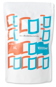 Standobodenbeutel Kraftpapier weiss 1000ml